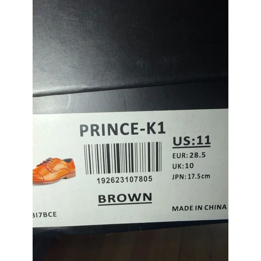 Bruno Marc Boys Brown Oxford Dress Shoes Size 11 Formal Lace Up Shoe